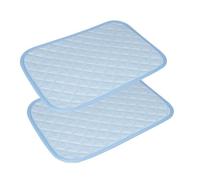FANSU 2 Pack Absorbent Puppy Pads, Blue Puppy Training Pads Reusable Dog Mat Washable Dog Training Pads Non-Slip Large Puppy Pads for Crate, Potty Training, Car, Travel (50x35cm,Sky Blue)