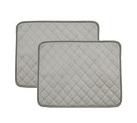 FANSU 2 Pack Absorbent Puppy Pads, Non-Slip Blue Puppy Training Pads Reusable Dog Mat Washable Dog Training Pads Large Puppy Pads for Crate, Potty Training, Car, Travel (45x60cm,Grey)