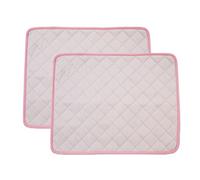 FANSU 2 Pack Absorbent Puppy Pads, Non-Slip Blue Puppy Training Pads Reusable Dog Mat Washable Dog Training Pads Large Puppy Pads for Crate, Potty Training, Car, Travel (50X40cm,Pink)