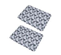 FANSU 2 Pack Absorbent Puppy Pads, Non-Slip Cartoon Puppy Training Pads Reusable Dog Mat Washable Dog Training Pads Large Puppy Pads for Crate, Potty Training, Car, Travel (50x40cm,Cat)