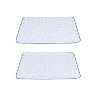 FANSU 2 Pack Absorbent Puppy Pads, Non-Slip Puppy Training Pads Reusable Dog Mat Washable Dog Training Pads Large Puppy Pads for Crate, Potty Training,Travel, Car (70x50cm,Light Gray)