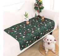 FANSU 2Pack Absorbent Puppy Pads,Christmas Prints Non-Slip Waterproof Puppy Training Pads Reusable Dog Mat Washable Dog Training Pads Large Puppy Pads for Potty Training (90X140cm,Christmas)