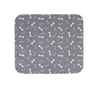 FANSU 2Pack Absorbent Puppy Pads,Classic Prints Non-Slip Waterproof Puppy Training Pads Reusable Dog Mat Washable Dog Training Pads Large Puppy Pads for Potty Training (70X80cm,Grey Bones)