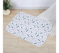 FANSU 2Pack Absorbent Puppy Pads,Cute Prints Non-Slip Waterproof Puppy Training Pads Reusable Dog Mat Washable Dog Training Pads Large Puppy Pads for Potty Training,Travel,Car (40x50cm,Bones)