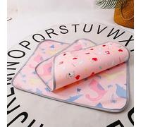 FANSU 2Pack Absorbent Puppy Pads,Dinosaur Print Non-Slip Waterproof Puppy Training Pads Reusable Dog Mat Washable Dog Training Pads Large Puppy Pads for Potty Training,Travel, Car (40X50cm,Pink)