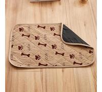 FANSU 2Pack Absorbent Puppy Pads,Paw Print Non-Slip Waterproof Puppy Training Pads Reusable Dog Mat Washable Dog Training Pads Large Puppy Pads for Potty Training (90x150cm,Khaki Bones)