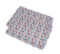FANSU 2pc Absorbent Puppy Pads, Cute Prints Non-Slip Waterproof Puppy Training Pads Reusable Dog Mat Washable Dog Training Pads Large Puppy Pads for Floor Protector, Couch Cover (60x45cm,Brown)