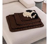 FANSU 2pc Absorbent Puppy Pads, Waterproof Non-Slip Puppy Training Pads Reusable Dog Mat Washable Dog Training Pads Large Puppy Pads for Floor Protector, Couch Cover (70x55cm,Coffee)
