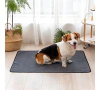 FANSU Absorbent Puppy Pads, 1 Piece Print Non-Slip Waterproof Puppy Training Pads Reusable Dog Mat Washable Dog Training Pads Large Puppy Pads for Floor Protector, Couch (125x165cm,Gray)