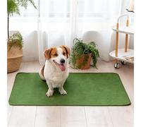 FANSU Absorbent Puppy Pads, 1 Piece Print Non-Slip Waterproof Puppy Training Pads Reusable Dog Mat Washable Dog Training Pads Large Puppy Pads for Floor Protector, Couch (80x89cm,Green)