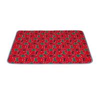 FANSU Absorbent Puppy Pads, Christmas Prints Non-Slip Waterproof Puppy Training Pads Reusable Dog Mat Washable Dog Training Pads Large Puppy Pads for Floor Protector,Crate,Couch (60x45cm,Red)