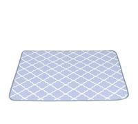 FANSU Absorbent Puppy Pads, Geometric Prints Non-Slip Waterproof Puppy Training Pads Reusable Dog Mat Washable Dog Training Pads Large Puppy Pads for Floor Protector,Crate,Couch (100x70cm,Blue)