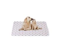 FANSU Absorbent Puppy Pads, Non-Slip Waterproof Puppy Training Pads Reusable Dog Mat Washable Dog Training Pads Large Puppy Pads for Crate, Potty Training,Travel, Car (XXL-90x140cm,White Dogs)