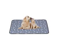 FANSU Absorbent Puppy Pads, Non-Slip Waterproof Puppy Training Pads Reusable Dog Mat Washable Dog Training Pads Large Puppy Pads for Crate, Potty Training,Travel, Car (M-45x60cm,Grey Bones)