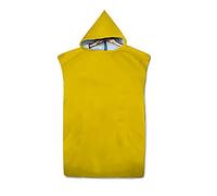 FANSU Adult Hooded Beach Towel Surf Changing Towel Robe Poncho Blanket for Woman & Man Beach Surfing Swimming Bathing Microfibre Changing Wetsuit (yellow,75x110cm)