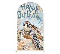 FANSU Arch Backdrop Cover, Spandex Birthday Party Arch Cover Backdrop for Wedding Ceremony Graduation Bridal Baby Shower Anniversary Background, Double-Sided (Style 3,6FT / 80x180cm)