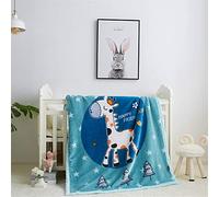 Fansu Baby Blanket Soft Thick Toddler Newborn Fleece Blanket Infant Kids All Seasons Blankets for Boys Girls Cradles Cot Throw (100x130cm,Giraffe Green)
