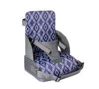 FANSU Baby Booster Seat Cushion, Geometry Toddler Kid Dismountable Heightening Dining Chairs Pad with Straps, Waterproof Washable Thick Highchair Booster Cushion Mat (Blue)