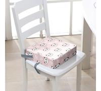 FANSU Baby Toddler Booster Seat Cushion Square, Animal Cartoon Print Kid Dismountable Heightening Dining Chairs Pad Washable Thick Highchair Booster Cushion Mat (12.6x12.6x3.1inch,Panda)