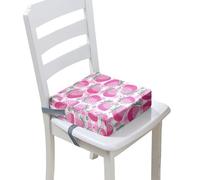 FANSU Baby Toddler Booster Seat Cushion Square, Cartoon Strawberry Print Kid Dismountable Heightening Dining Chairs Pad Washable Thick Highchair Booster Cushion Mat (12.6x12.6x3.1inch,Lattice)