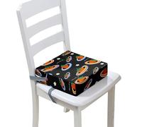 FANSU Baby Toddler Booster Seat Cushion Square, Cartoon Strawberry Print Kid Dismountable Heightening Dining Chairs Pad Washable Thick Highchair Booster Cushion Mat (15.7x15.7x3.9inch,Rainbow)