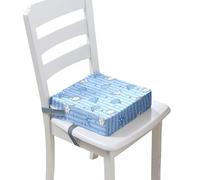 FANSU Baby Toddler Booster Seat Cushion Square, Cartoon Whale Print Kid Dismountable Heightening Dining Chairs Pad Washable Thick Highchair Booster Cushion Mat (12.6x12.6x3.1inch,Blue 8)