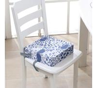 FANSU Baby Toddler Booster Seat Cushion Square, Leopard Print Print Kid Dismountable Heightening Dining Chairs Pad Washable Thick Highchair Booster Cushion Mat (15.7x15.7x3.9inch,Blue)