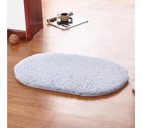 FANSU Bath Mat Non-Slip Bathroom Mat, Fleece Bath Mats for Inside Bath, Absorbent Bathroom Rug Machine-Washable Floor Mat Bathroom Accessory (Grey,40x60cm)