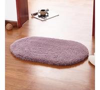 FANSU Bath Mat Non-Slip Bathroom Mat, Fleece Bath Mats for Inside Bath, Absorbent Bathroom Rug Machine-Washable Floor Mat Bathroom Accessory (Purple,40x60cm)