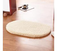 FANSU Bath Mat Non-Slip Bathroom Mat, Fleece Bath Mats for Inside Bath, Absorbent Bathroom Rug Machine-Washable Floor Mat Bathroom Accessory (Light Camel,40x60cm)
