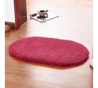 FANSU Bath Mat Non-Slip Bathroom Mat, Fleece Bath Mats for Inside Bath, Absorbent Bathroom Rug Machine-Washable Floor Mat Bathroom Accessory (Burgundy,60x90cm)