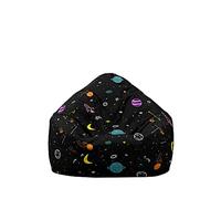 FANSU Bean Bag Cover Without Filling, 3D Planet Gaming Bean Bag Chair for Adult Kids, Premium Highback Beanbag Seat Stuffed Animal Toy Storage Lazy Sofa (100x120cm,Moon)