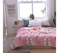 FANSU Bedspread Quilt Single Double Super King Bed Size, Reversible Quilted Bed Cover Sofa Blanket Throw Decorative Coverlet Microfiber Comforter Bed Sheet (Flower branch,200x230cm)