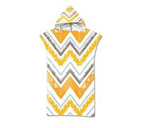 FANSU Boho Changing Robe Poncho, Large Microfiber Beach Towel Hooded Bathing Compact Blanket with Hood for Surfing Swimming Wetsuit Adult Woman & Man (75 * 110 cm,Yellow)