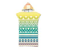 FANSU Boho Changing Robe Poncho, Large Microfiber Beach Towel Hooded Bathing Compact Blanket with Hood for Surfing Swimming Wetsuit Adult Woman & Man (75 * 110 cm,Gradient)