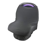 Fansu Car Seat Cover Baby Carseat Canopy, Solid Color Multifunction Breastfeeding Infant Stroller Cover, Privacy Nursing Cover Ultra-Soft Breathable Dust Cover (Black)