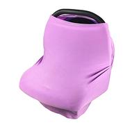 Fansu Car Seat Cover Baby Carseat Canopy, Solid Color Multifunction Breastfeeding Infant Stroller Cover, Privacy Nursing Cover Ultra-Soft Breathable Dust Cover (Purple)