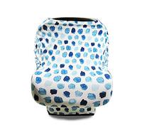 Fansu Car Seat Cover Multi-Use Stretchy Baby Carseat Canopy, Privacy Nursing Cover Breastfeeding Cover Up for Infant Stroller Canopy Ultra Soft Plus Size Dust Cover (Blue)