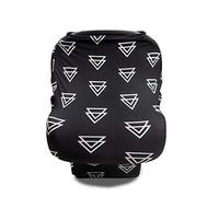Fansu Car Seat Cover Multi-Use Stretchy Baby Carseat Canopy, Privacy Nursing Cover Breastfeeding Cover Up for Infant Stroller Canopy Ultra Soft Plus Size Dust Cover (Black Triangle)