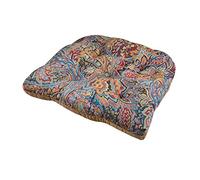 FANSU Chair Cushions with Ties, Ethnic Style Seat Pads Jacquard Chair Seat Pads Cushion Thick Tatami Padded Booster Chair Cushion for Home Floor Patio Garden Office (45x45x7cm,Exotic Style)