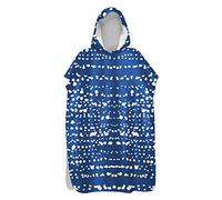 FANSU Changing Robe Hooded Poncho Towel Quick Dry Lightweight Changing Towel in Microfibre Surf Poncho for Teenagers Adults, Suitable for Swimming Surfing and Beach (blue,60x110cm)