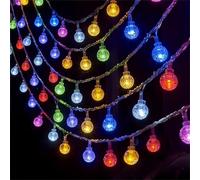 FANSU Classic Bubble LED Garden Lights, 8 Modes Indoor/Outdoor Solar String Lights, Solar Lights Outdoor Garden, for Patio Yard Home Christmas Parties Wedding Decorations (Colorful,12M/100LED)