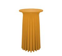 FANSU Cocktail Tablecloth, Spandex Round Tablecloth Fitted Table Cloth Skirt Tablecloths Stretch Cocktail Table Cover Round Bar Table Cover for Party Wedding Banquet (80x110cm,Gold A)