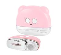FANSU Cute Electric Nail Clippers 2-in-1 Cutting and Grinding Automatic &Nail Scraps Storage Slanted Nail Clipper for Thick Toenails, for Women Men Kids Adults Seniors (Pink)