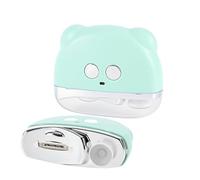 FANSU Cute Electric Nail Clippers 2-in-1 Cutting and Grinding Automatic &Nail Scraps Storage Slanted Nail Clipper for Thick Toenails, for Women Men Kids Adults Seniors (Green)