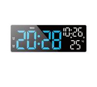FANSU Digital Alarm Clocks Bedside, 12/24HR Bedside Clock Large Numbers Display LED DST Countdown Date Temperature Small Compact Alarmclock for Decoration Home, Bedroom (Style 11,One Size)