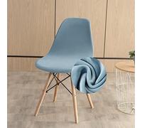 FANSU Dining Chair Covers Set of 1/2/4/6, Luxury Velvet Scandinavian Chair Slipcovers Stretch Shell Chair Covers with Back for Kitchen, Dining, Bedroom, Living Room (Light blue,1 pcs)