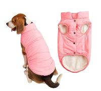 FANSU Dog Coats Waterproof, Winter Warm Dog Jacket Vest Pet Clothes for Cold Weather, Soft Cozy Dogs Jackets for Small Medium Large Dogs (3XL,Blush Pink)