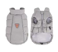 FANSU Dog Coats Waterproof with Harness Hole, Winter Warm Doggy Jacket & Vest for Puppy, Small Medium Large Dogs, Dachshund, Barbour, Chihuahua, Pets Clothes (Gray,L)