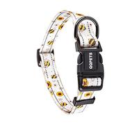 FANSU Dog Collars for Small Dogs Adjustable, Nylon Pet Collar with Safety Buckle, Durable Soft Comfy Breathable Dog Collar for Small Medium Large Dogs (XS,little bee)